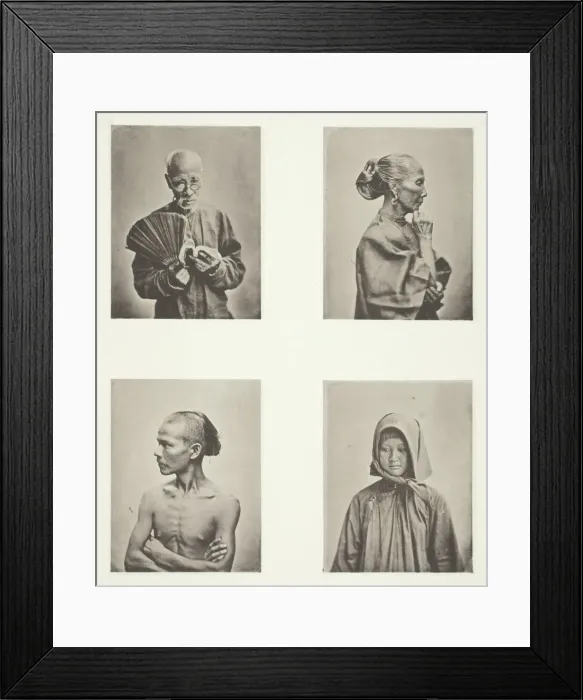 Framed Print : Four Heads, Types of the Labouring Class, c. 1868. Creator: John Thomson Framed Print : Four Heads, Types of the Labouring Class, c. 1868. Creator: John Thomson