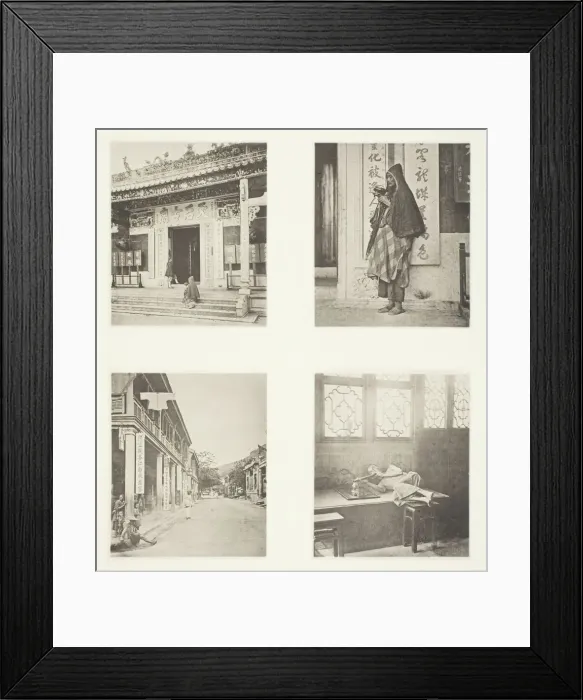 Framed Print : Front of Kwan-Yin Temple, Hong-Kong; A Mendicant Priest; A Street in Hong-Kong; Opium Framed Print : Front of Kwan-Yin Temple, Hong-Kong; A Mendicant Priest; A Street in Hong-Kong; Opium