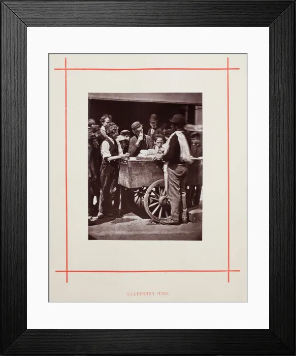 Framed Print : Halfpenny Ices, 1877. Creator: John Thomson Framed Print : Halfpenny Ices, 1877. Creator: John Thomson