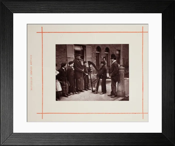 Framed Print : Italian Street Musicians, 1877. Creator: John Thomson Framed Print : Italian Street Musicians, 1877. Creator: John Thomson
