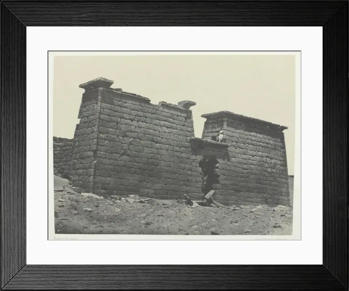 Framed Print : Hemi-Speos De Seboua, Pylones;Nubie, 1849 / 51, printed 1852 Framed Print : Hemi-Speos De Seboua, Pylones;Nubie, 1849 / 51, printed 1852