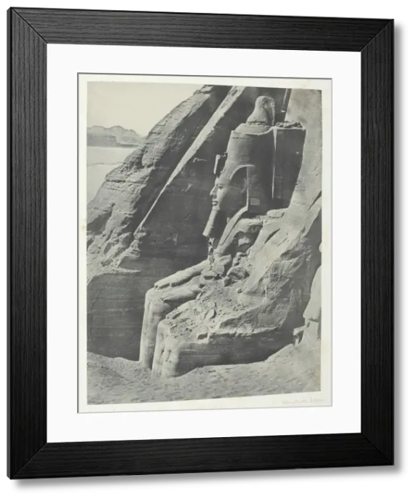 Framed Print : Ibsamboul, Colosse Oriental Du Speos De Phre, Vu De Profil;Nubie, 1849 / 51 Framed Print : Ibsamboul, Colosse Oriental Du Speos De Phre, Vu De Profil;Nubie, 1849 / 51