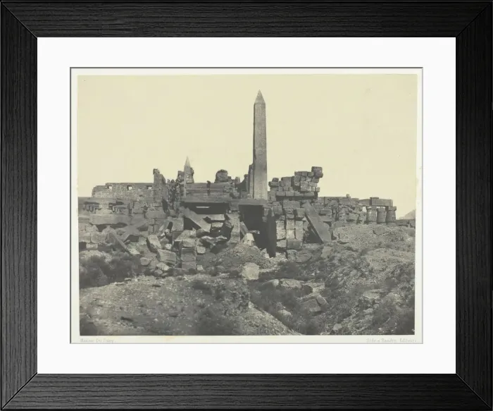 Framed Print : Palais de Karnak, Sanctuaire de Granit et Salle Hypostyle;Thebes, 1849 / 51 Framed Print : Palais de Karnak, Sanctuaire de Granit et Salle Hypostyle;Thebes, 1849 / 51
