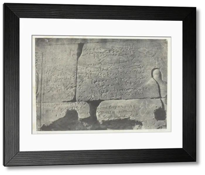Framed Print : Inscription Demotique, Grand Temple d Isis aPhiloe;Nubie, 1849 / 51 Framed Print : Inscription Demotique, Grand Temple d Isis aPhiloe;Nubie, 1849 / 51