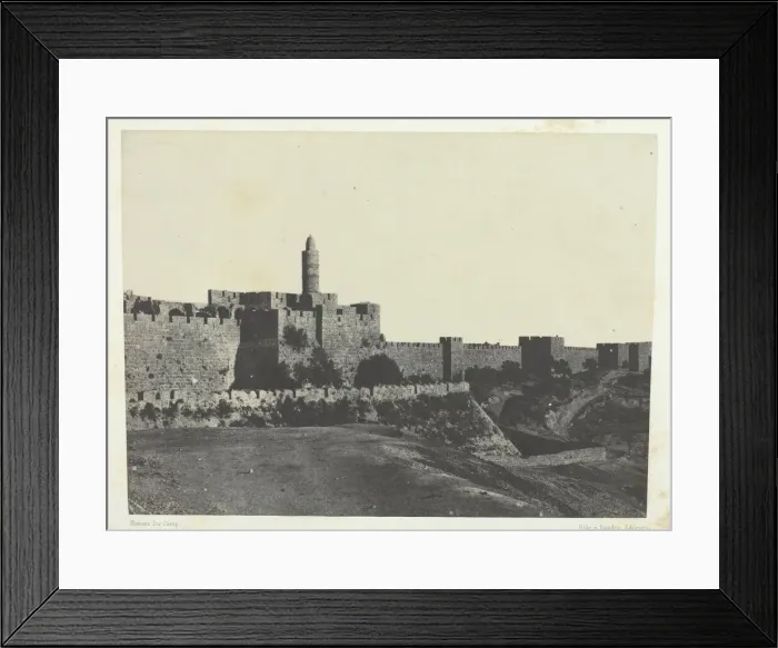 Framed Print : Jerusalem, Partie Occidentale Des Murailles;Palestine, 1849 / 51, printed 1852 Framed Print : Jerusalem, Partie Occidentale Des Murailles;Palestine, 1849 / 51, printed 1852
