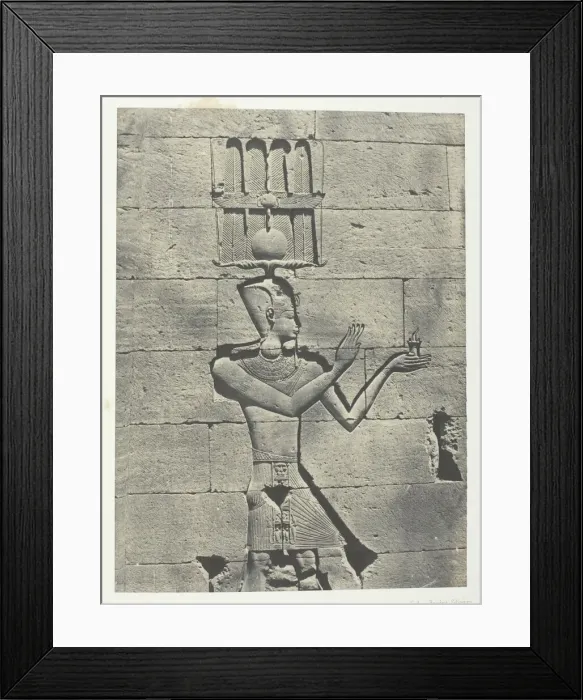 Framed Print : Kalabscheh, Sculptures De La Facade Posterieure Du Temple;Nubie, 1849 / 51 Framed Print : Kalabscheh, Sculptures De La Facade Posterieure Du Temple;Nubie, 1849 / 51