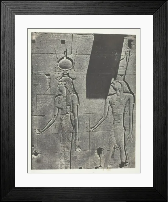 Framed Print : Kalabscheh, Sculptures De La Facade Posterieure Du Temple;Nubie, 1849  /  51