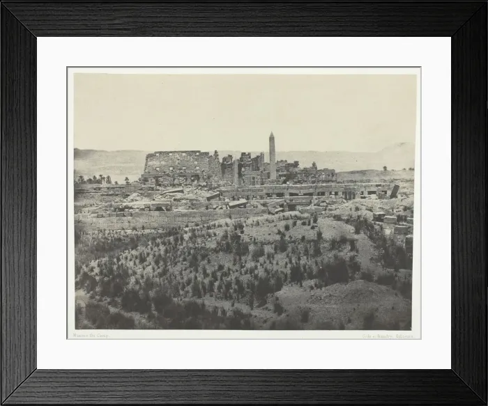 Framed Print : Palais de Karkak, Vue generale des Ruines, Prise a l est;Thebes, 1849 / 51 Framed Print : Palais de Karkak, Vue generale des Ruines, Prise a l est;Thebes, 1849 / 51