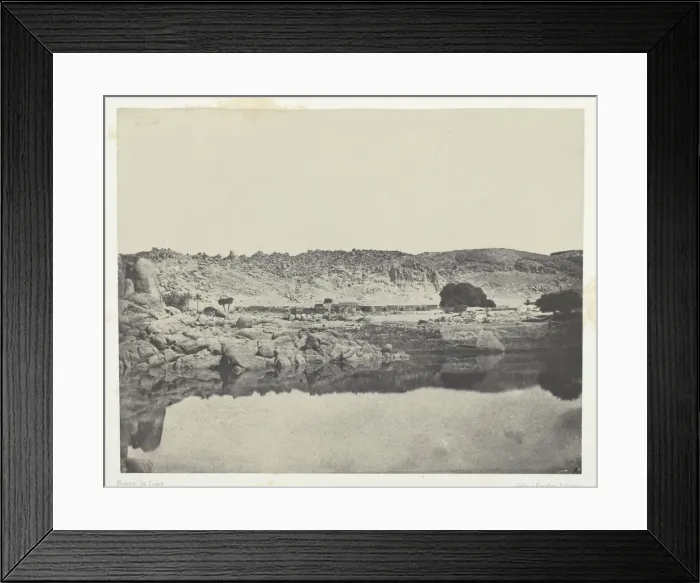 Framed Print : Rive Septentrionale du Nil (Village d Abou-Koli), Vue Prise au Nord de Philoe; Nubie Framed Print : Rive Septentrionale du Nil (Village d Abou-Koli), Vue Prise au Nord de Philoe; Nubie