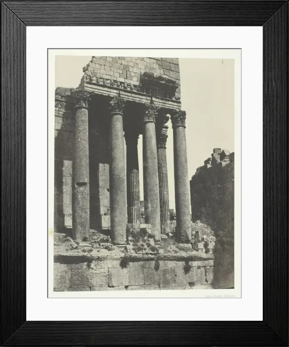 Framed Print : Baalbeck (Heliopolis), Temple De Jupiter, Vue Prise aL Angle Sud-est;Syrie Framed Print : Baalbeck (Heliopolis), Temple De Jupiter, Vue Prise aL Angle Sud-est;Syrie