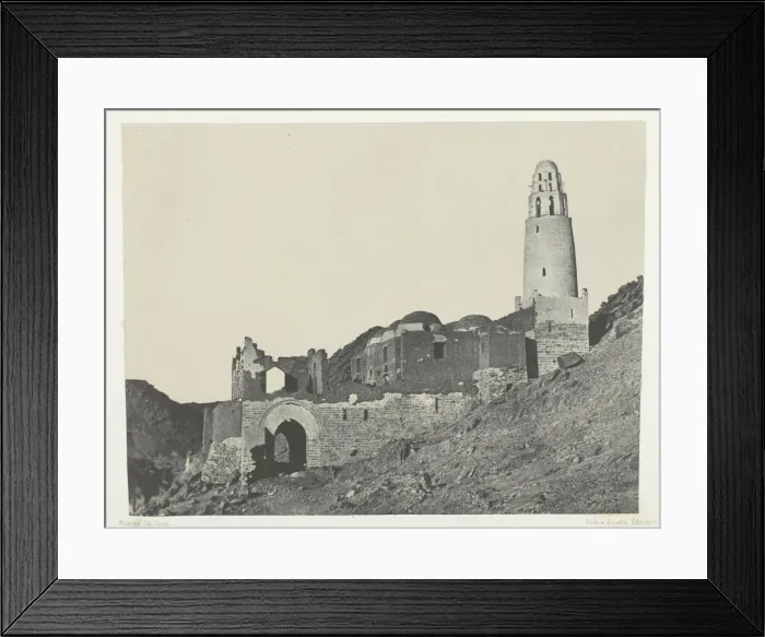 Framed Print : Mosquee de Bellal au Village de Bab;Nubie, 1849 / 51, printed 1852 Framed Print : Mosquee de Bellal au Village de Bab;Nubie, 1849 / 51, printed 1852