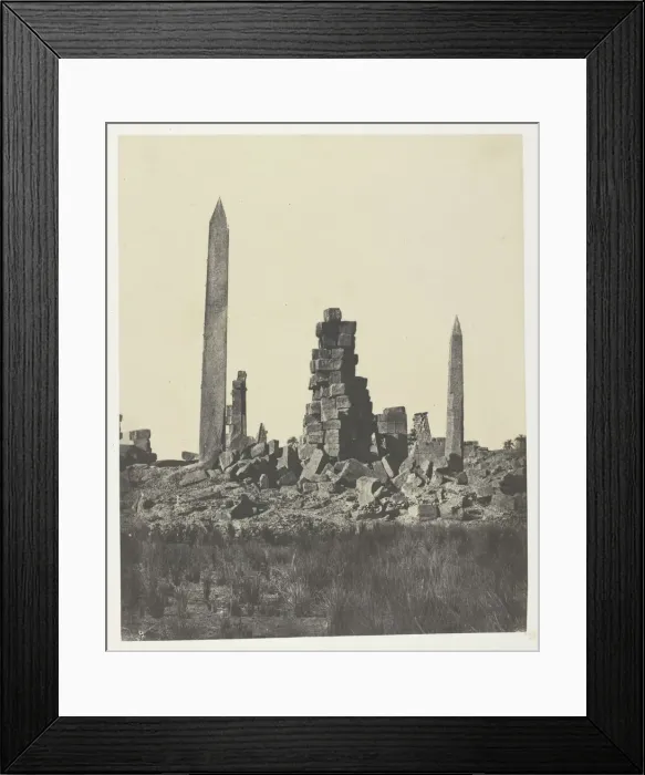Framed Print : Palais de Karnak, Les Obelisques;Thebes, 1849 / 51, printed 1852 Framed Print : Palais de Karnak, Les Obelisques;Thebes, 1849 / 51, printed 1852