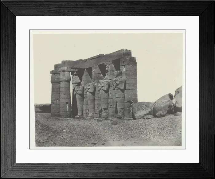 Framed Print : Gournah, Perystyle du Tombeau d Osymandias (Ramesseum Occidental);Thebes Framed Print : Gournah, Perystyle du Tombeau d Osymandias (Ramesseum Occidental);Thebes