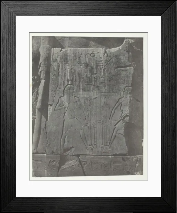 Framed Print : Gournah, Sculptures du Trone des Colosses;Thebes, 1849 / 51, printed 1852 Framed Print : Gournah, Sculptures du Trone des Colosses;Thebes, 1849 / 51, printed 1852