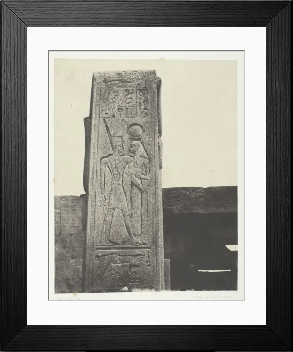 Framed Print : Palais de Karnak, Pilier Devant le Sanctuaire de Granit;Thebes, 1849 / 51 Framed Print : Palais de Karnak, Pilier Devant le Sanctuaire de Granit;Thebes, 1849 / 51