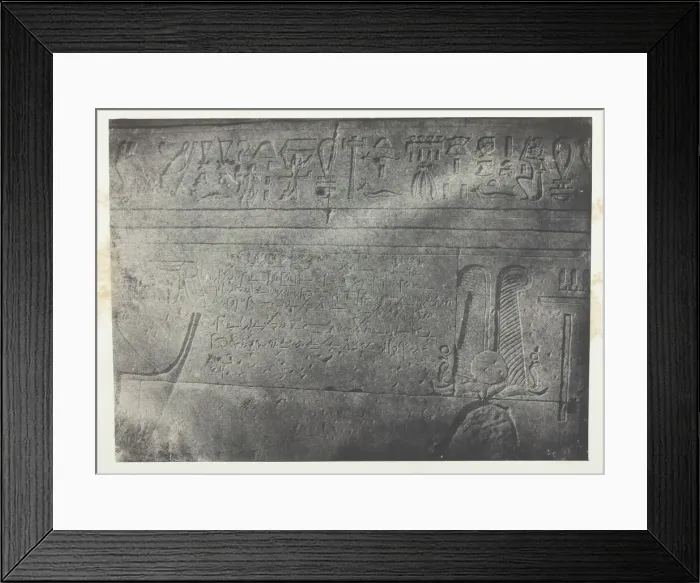 Framed Print : Grand Temple d Isis aPhiloe, Inscription Demotique;Nubie, 1849 / 51 Framed Print : Grand Temple d Isis aPhiloe, Inscription Demotique;Nubie, 1849 / 51