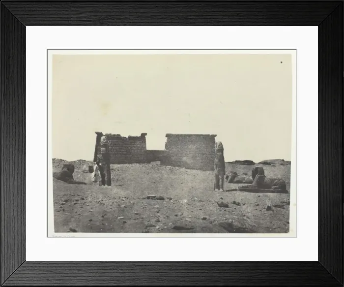 Framed Print : Hemi-Speos De Seboua, Dromos;Nubie, 1849 / 51, printed 1852 Framed Print : Hemi-Speos De Seboua, Dromos;Nubie, 1849 / 51, printed 1852