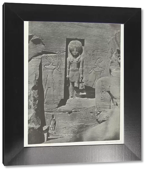 Ibsamboul, Sculptures de l Entree du Speos de Phre, Nubie, 1849  /  51