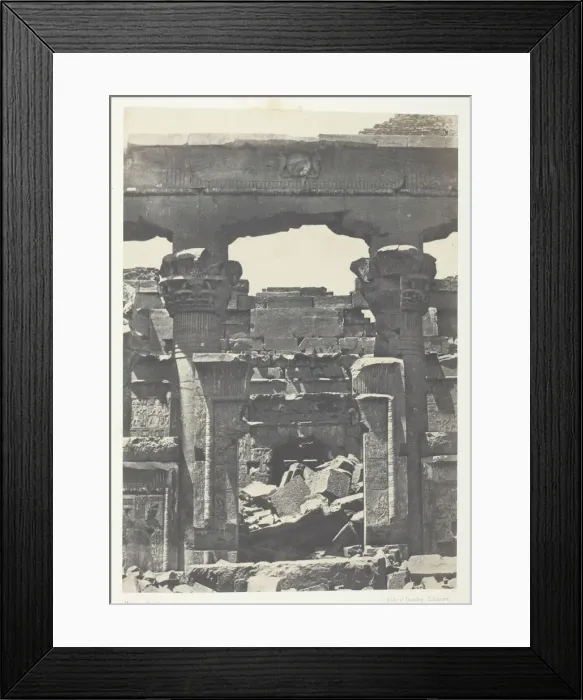 Framed Print : Kalabscheh, Porte du Pronaos; Nubie, 1849  /  51, printed 1852. Creator: Maxime du Camp