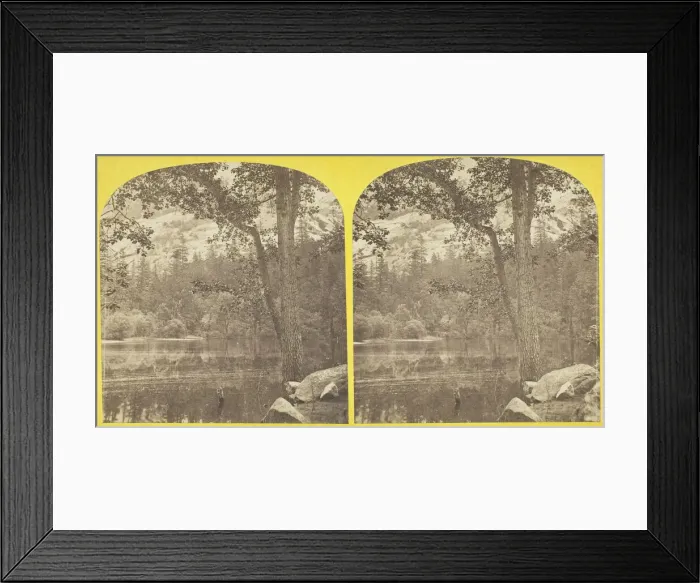 Framed Print : Mirror Lake A, late 19th century. Creator: Andrew Joseph Russell Framed Print : Mirror Lake A, late 19th century. Creator: Andrew Joseph Russell