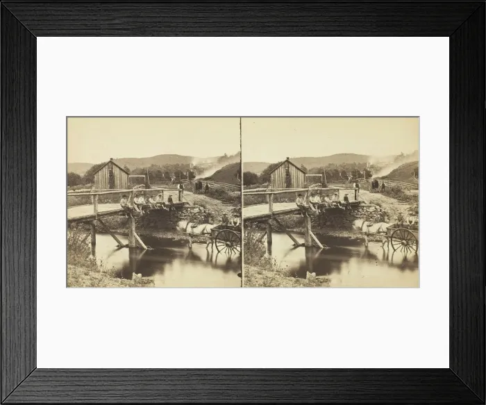 Framed Print : Bridge Over the Ramapo at Greenwood, 1860 / 69. Creator: Anthony & Company Framed Print : Bridge Over the Ramapo at Greenwood, 1860 / 69. Creator: Anthony & Company