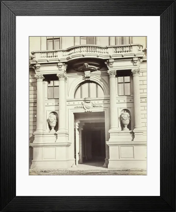Framed Print : Albrechtsgasse No. 3, Portal am Wohnhause des Friedrich Ritter von Schey, 1860s Framed Print : Albrechtsgasse No. 3, Portal am Wohnhause des Friedrich Ritter von Schey, 1860s