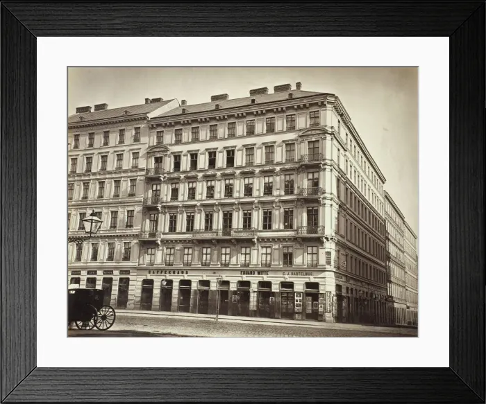 Framed Print : KarnthnerstraBe No. 59, Zinshaus des Herrn Sam Maeir, 1860s. Creator: Unknown Framed Print : KarnthnerstraBe No. 59, Zinshaus des Herrn Sam Maeir, 1860s. Creator: Unknown