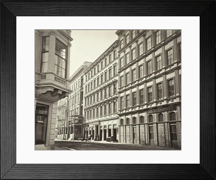 Framed Print : HeinrichsgaBe No. 1, Zinshaus des Herrn A. M. RuBo, 1860s. Creator: Unknown Framed Print : HeinrichsgaBe No. 1, Zinshaus des Herrn A. M. RuBo, 1860s. Creator: Unknown