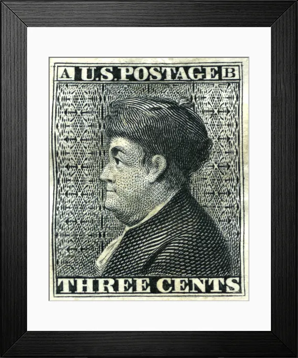 Framed Print : 3c Franklin essay, 1851. Creator: Unknown Framed Print : 3c Franklin essay, 1851. Creator: Unknown
