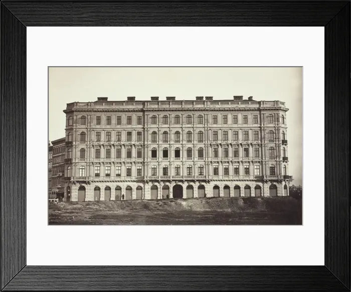Framed Print : Babenberger Strasse No. 1 und 3, Zinshaus des J. Ritter von Konigswarter, 1860s. Creator: Unknown Framed Print : Babenberger Strasse No. 1 und 3, Zinshaus des J. Ritter von Konigswarter, 1860s. Creator: Unknown