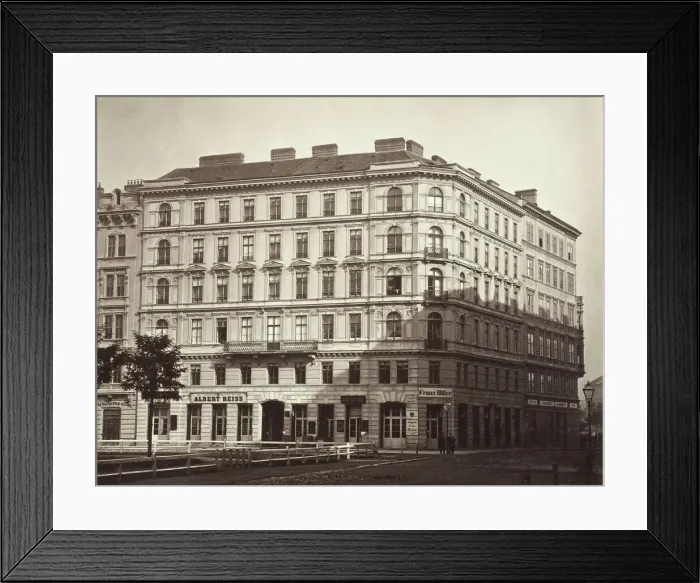 Framed Print : Rudolfs Platz No. 6, Zinshaus des Freyherrn J. von Mayer, 1860s. Creator: Unknown Framed Print : Rudolfs Platz No. 6, Zinshaus des Freyherrn J. von Mayer, 1860s. Creator: Unknown