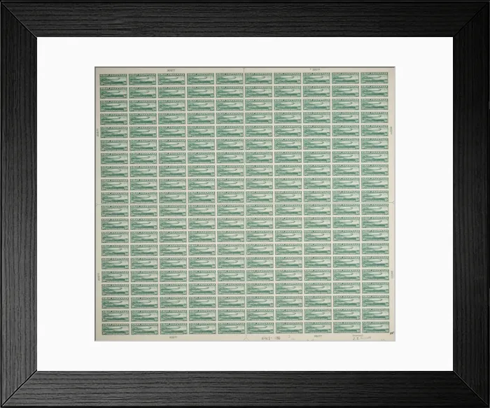 Framed Print : 65c Graf Zeppelin'over Atlantic Ocean plate proof, 1930 Framed Print : 65c Graf Zeppelin'over Atlantic Ocean plate proof, 1930