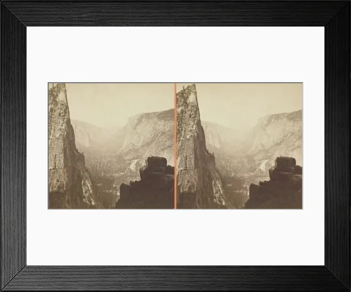 Framed Print : Looking Down the Valley from Union Point, Yosemite, 1861 / 76 Framed Print : Looking Down the Valley from Union Point, Yosemite, 1861 / 76
