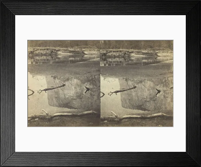 Framed Print : Reflection of El Capitain in the Merced River, 1870  /  71. Creator: Anthony & Company