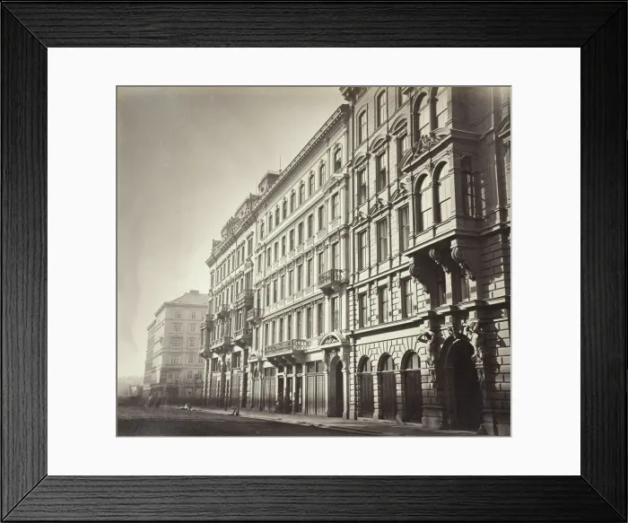 Framed Print : Operngasse No. 6, Zinshaus des Herrn M. Faber, 1860s. Creator: Unknown Framed Print : Operngasse No. 6, Zinshaus des Herrn M. Faber, 1860s. Creator: Unknown