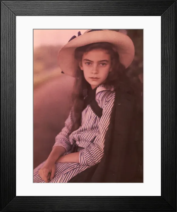Framed Print : Child with Striped Dress (Younger Raab Child), 1907. Creator: Alfred Stieglitz Framed Print : Child with Striped Dress (Younger Raab Child), 1907. Creator: Alfred Stieglitz