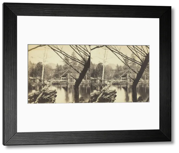 Framed Print : The Mill Pond near Laurel House, 1869 / 1901. Creator: Anthony & Company Framed Print : The Mill Pond near Laurel House, 1869 / 1901. Creator: Anthony & Company
