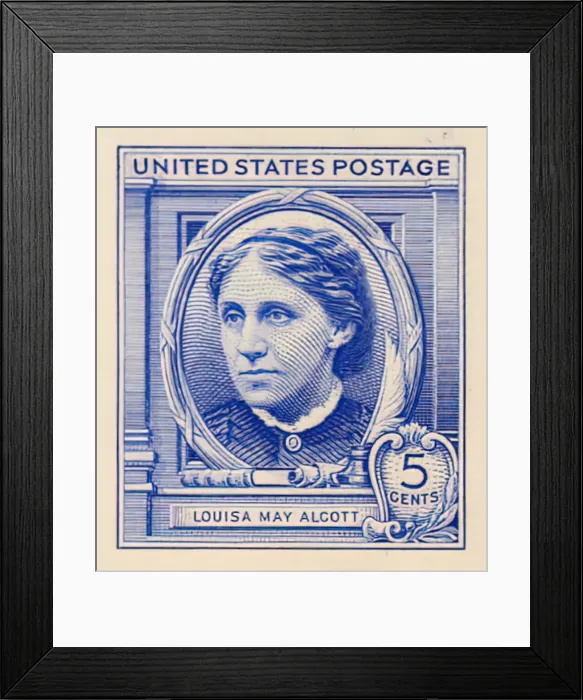 : 5c American Authors Louisa May Alcott die proof attached to plate proof, 14598 : 5c American Authors Louisa May Alcott die proof attached to plate proof, 14598