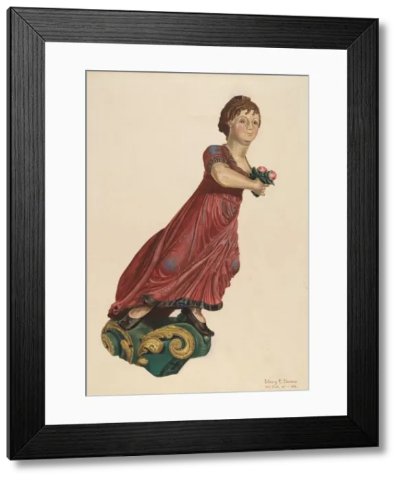 Framed Print : Figurehead, c. 1939. Creator: Mary E Humes Framed Print : Figurehead, c. 1939. Creator: Mary E Humes