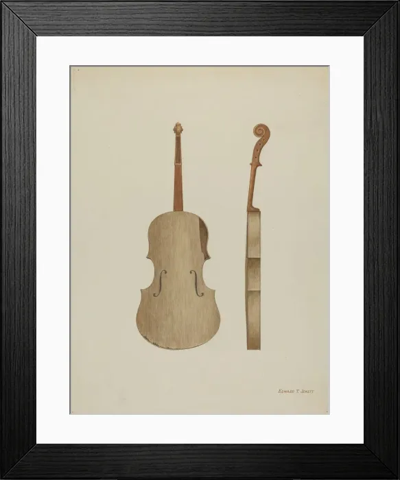 Framed Print : Violin, c. 1940. Creator: Edward Jewett Framed Print : Violin, c. 1940. Creator: Edward Jewett