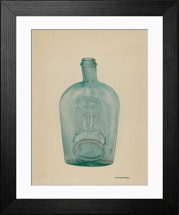 Framed Print : Flask, c. 1941. Creator: Chris Makrenos Framed Print : Flask, c. 1941. Creator: Chris Makrenos