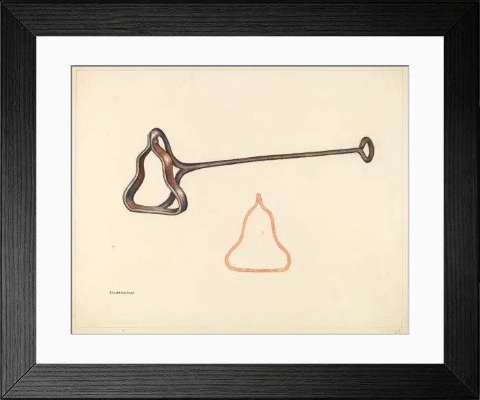 Framed Print : Branding Iron, c. 1942. Creator: Elizabeth Johnson Framed Print : Branding Iron, c. 1942. Creator: Elizabeth Johnson