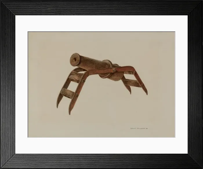 Framed Print : Toy Cannon, 1938. Creator: Albert Geuppert Framed Print : Toy Cannon, 1938. Creator: Albert Geuppert
