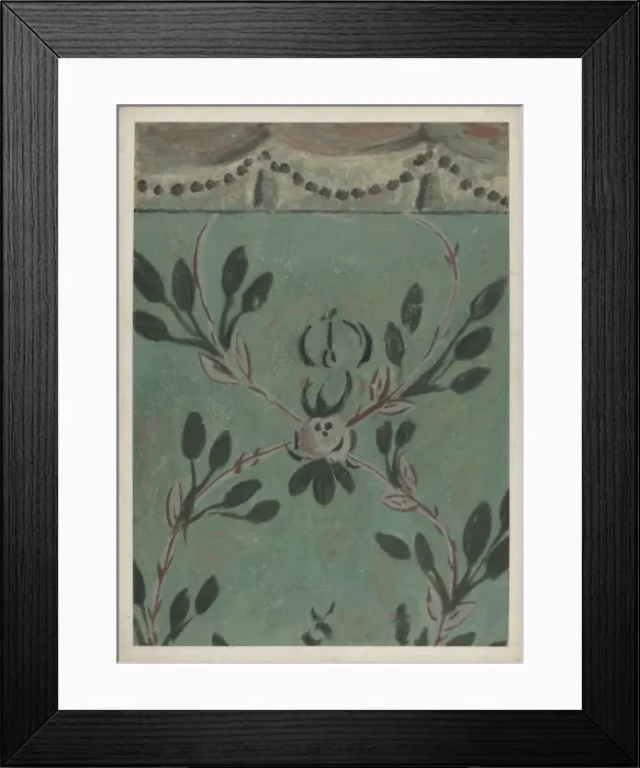 Framed Print : Free Hand Wall Decoration, 1935 / 1942. Creator: Michael Lauretano Framed Print : Free Hand Wall Decoration, 1935 / 1942. Creator: Michael Lauretano