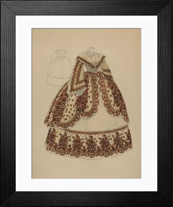 Framed Print : Dress, c. 1936. Creator: Melita Hofmann Framed Print : Dress, c. 1936. Creator: Melita Hofmann