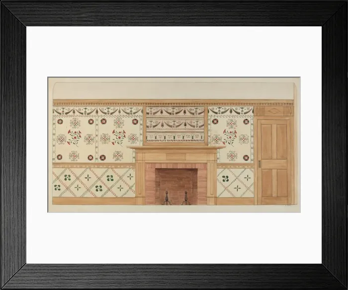 Framed Print : Stencilled Ballroom, c. 1936. Creator: Ray Holden Framed Print : Stencilled Ballroom, c. 1936. Creator: Ray Holden
