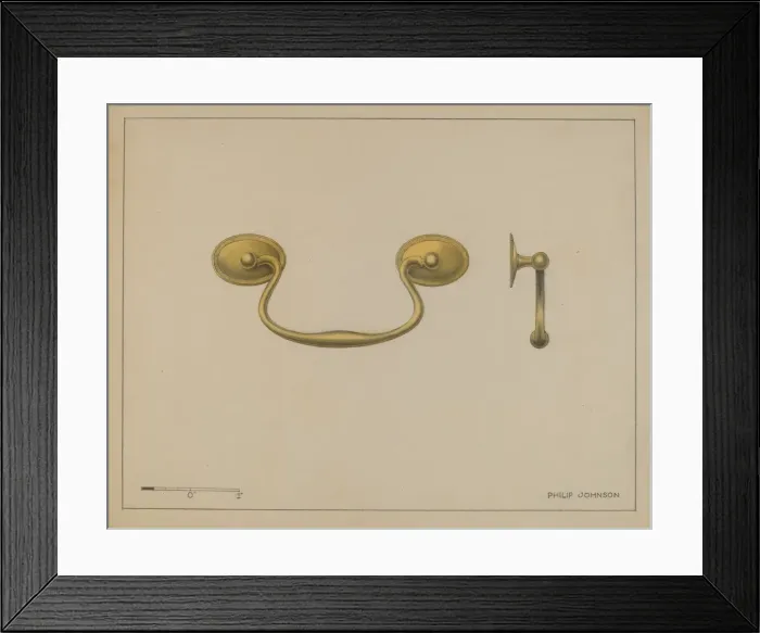 Framed Print : Drawer Pull, c. 1936. Creator: Philip Johnson Framed Print : Drawer Pull, c. 1936. Creator: Philip Johnson