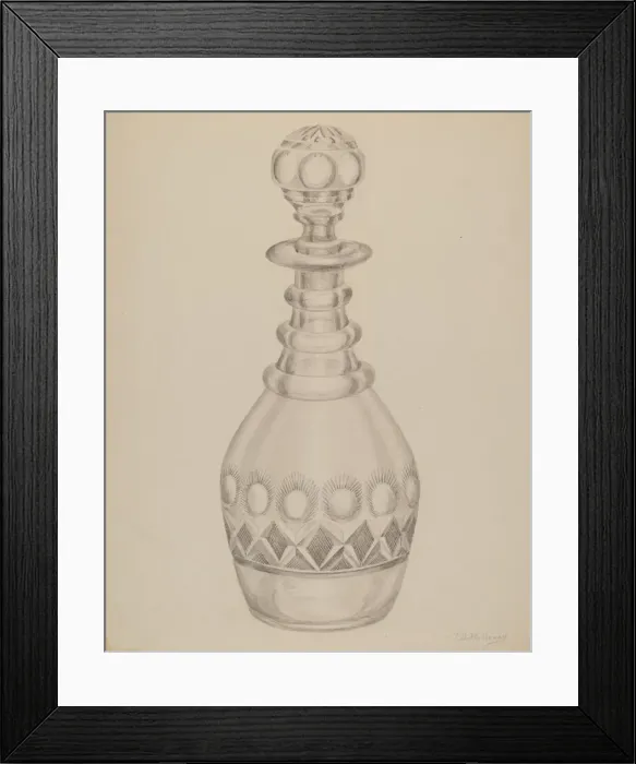 Framed Print : Decanter, c. 1937. Creator: Thomas Holloway Framed Print : Decanter, c. 1937. Creator: Thomas Holloway
