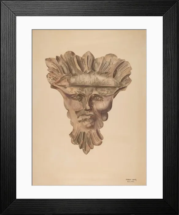 Framed Print : Mask, c. 1939. Creator: Harry King Framed Print : Mask, c. 1939. Creator: Harry King