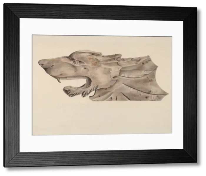 Framed Print : Wolfs Head, c. 1939. Creator: Harry King Framed Print : Wolfs Head, c. 1939. Creator: Harry King
